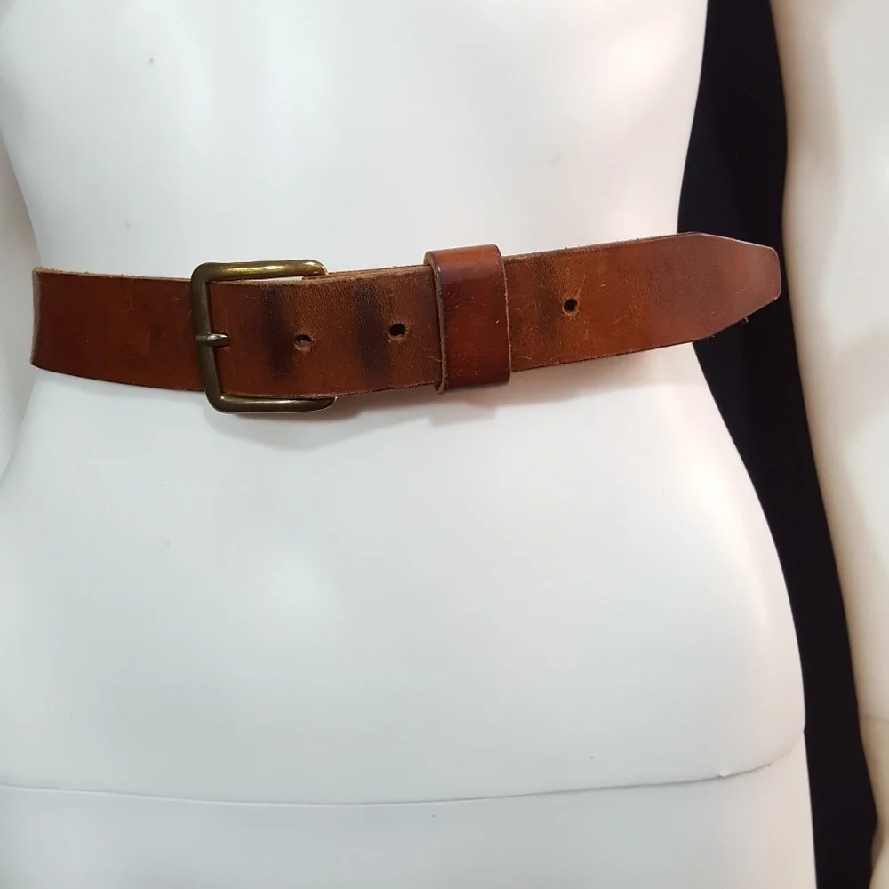 Vintage Brown Leather Belt